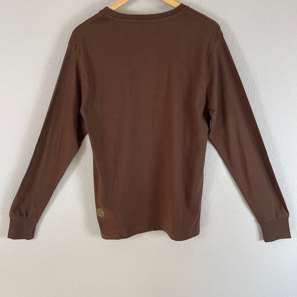 Noize Jones Earth Brown Men's Long Sleeve Vegan Recycled Shirt Men's Medium NWT - Picture 6 of 12